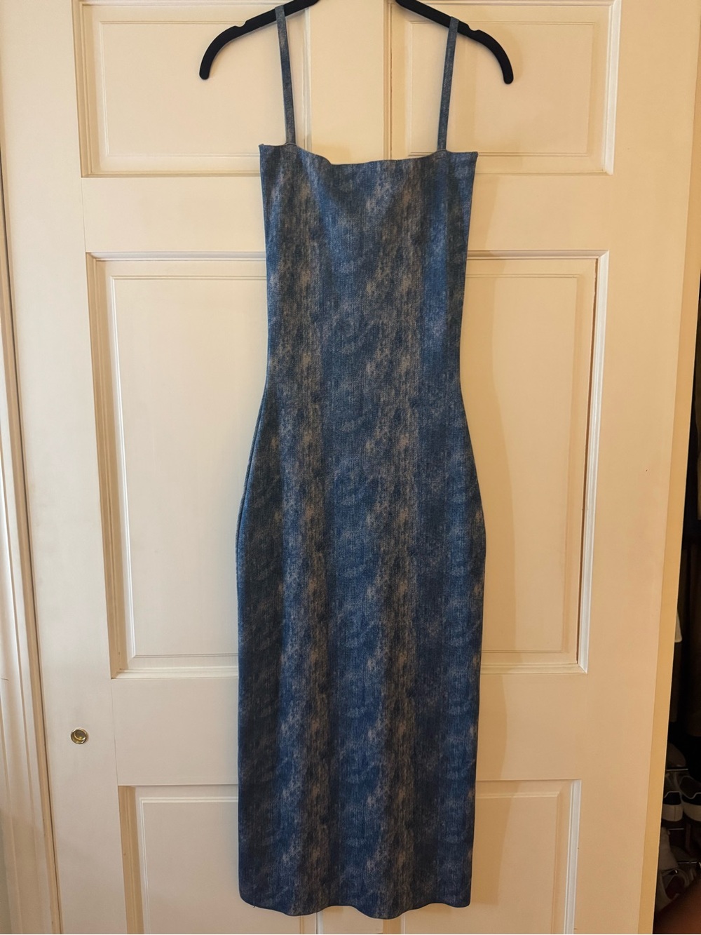 Zara Blue Marble Maxi Slip Dress - Picture 3 of 3
